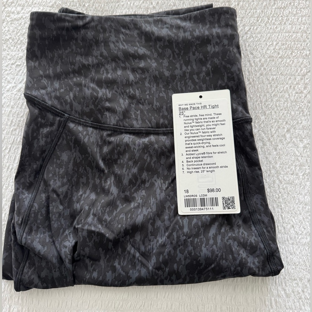 Lululemon Base Pace HR Legging, Size 18